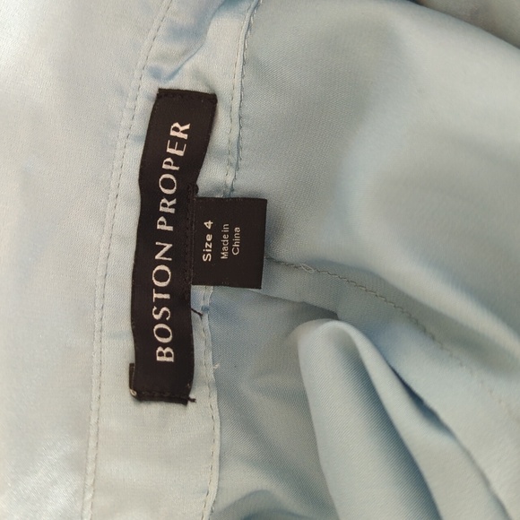 Boston Proper Pale Mint Sophia Button-Up Charmeuse Blouse Size 4 - Picture 8 of 9